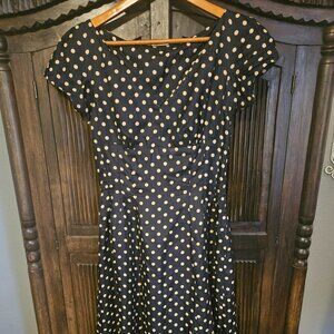 Silk polka dress
